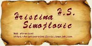 Hristina Simojlović vizit kartica
